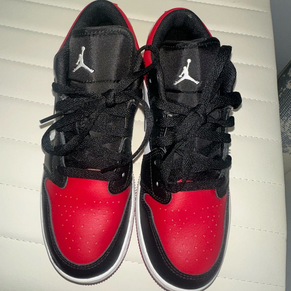 Jordan Kids Red and Black Sneakers
